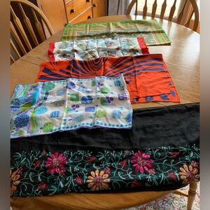 Colorful Patterned Scarves Collection (lot of 5)